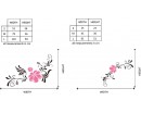 Bidiagonal Flowers Vinyl Wall Art Decal Modern Stickers